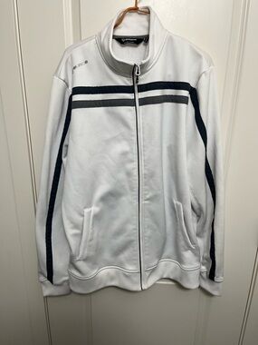 Sunice White and Grey Zip-Up Men's Jacket in size XL